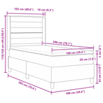 Casa si Gradina - Mobilier - Paturi si accesorii - Paturi - Pat box spring cu saltea, albastru, 100x200 cm, textil - Infinity.ro