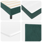 Casa si Gradina - Mobilier - Paturi si accesorii - Paturi - Pat box spring cu saltea & LED, verde inchis 100x200 cm catifea - Infinity.ro