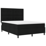 Casa si Gradina - Mobilier - Paturi si accesorii - Paturi - Pat cu Arc cu Saltea & LED Negru 140x200 cm Tesatura - Infinity.ro