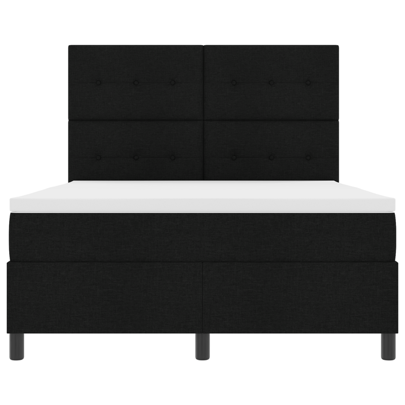 Casa si Gradina - Mobilier - Paturi si accesorii - Paturi - Pat cu Arc cu Saltea & LED Negru 140x200 cm Tesatura - Infinity.ro