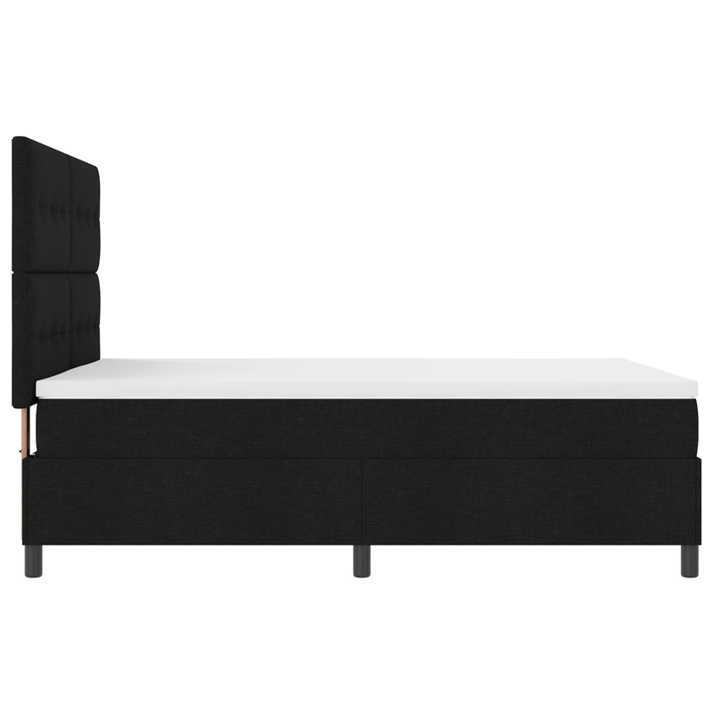 Casa si Gradina - Mobilier - Paturi si accesorii - Paturi - Pat cu Arc cu Saltea & LED Negru 140x200 cm Tesatura - Infinity.ro