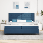 Casa si Gradina - Mobilier - Paturi si accesorii - Paturi - Pat cu somiera cu saltea & LED Albastru 200x200 cm tesatura - Infinity.ro