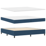 Casa si Gradina - Mobilier - Paturi si accesorii - Paturi - Pat cu somiera cu saltea & LED Albastru 200x200 cm tesatura - Infinity.ro