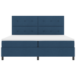 Casa si Gradina - Mobilier - Paturi si accesorii - Paturi - Pat cu somiera cu saltea & LED Albastru 200x200 cm tesatura - Infinity.ro