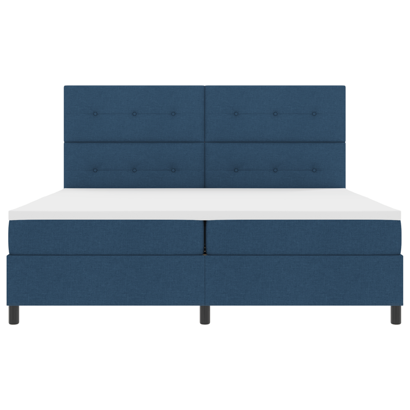 Casa si Gradina - Mobilier - Paturi si accesorii - Paturi - Pat cu somiera cu saltea & LED Albastru 200x200 cm tesatura - Infinity.ro