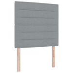 Casa si Gradina - Mobilier - Paturi si accesorii - Paturi - Pat cu arcuri cu saltea & LED Gri deschis 90x200 cm Tesatura - Infinity.ro