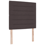 Casa si Gradina - Mobilier - Paturi si accesorii - Paturi - Pat cu arcuri cu saltea & LED Maro inchis 100x200 cm Tesatura - Infinity.ro