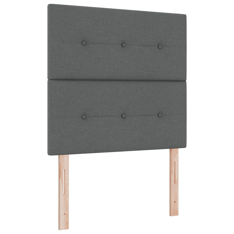 Casa si Gradina - Mobilier - Paturi si accesorii - Paturi - Pat cu Arcuri cu Saltea & LED Gri Intunecat 80x200 cm Tesatura - Infinity.ro