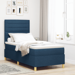 Casa si Gradina - Mobilier - Paturi si accesorii - Paturi - Pat cu Cutie de Spring cu Saltea & LED Albastru 80x200 cm Tesatura - Infinity.ro
