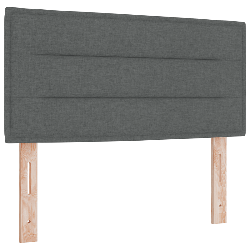 Casa si Gradina - Mobilier - Paturi si accesorii - Paturi - Pat cu Arcuri cu Saltea & LED Gri Intunecat 120x190 cm Tesatura - Infinity.ro