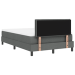 Casa si Gradina - Mobilier - Paturi si accesorii - Paturi - Pat cu Arcuri cu Saltea & LED Gri Intunecat 120x190 cm Tesatura - Infinity.ro