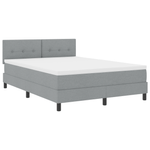Casa si Gradina - Mobilier - Paturi si accesorii - Paturi - Pat Box Spring cu Saltea & LED Gri 140x190 cm Fabric - Infinity.ro