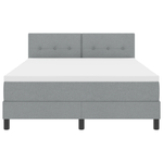 Casa si Gradina - Mobilier - Paturi si accesorii - Paturi - Pat Box Spring cu Saltea & LED Gri 140x190 cm Fabric - Infinity.ro