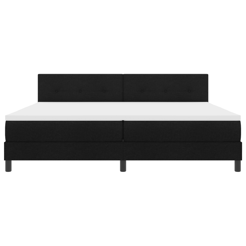 Casa si Gradina - Mobilier - Paturi si accesorii - Paturi - Pat cu arcuri cu saltea & LED negru 200x200 cm tesatura - Infinity.ro