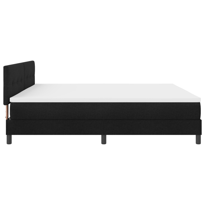 Casa si Gradina - Mobilier - Paturi si accesorii - Paturi - Pat cu arcuri cu saltea & LED negru 200x200 cm tesatura - Infinity.ro