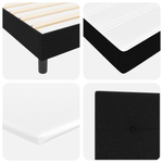 Casa si Gradina - Mobilier - Paturi si accesorii - Paturi - Pat cu arcuri cu saltea & LED negru 200x200 cm tesatura - Infinity.ro