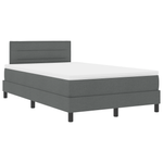 Casa si Gradina - Mobilier - Paturi si accesorii - Paturi - Pat Box Spring cu saltea & LED Gri inchis 120x200 cm Tesatura - Infinity.ro