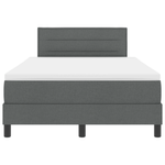 Casa si Gradina - Mobilier - Paturi si accesorii - Paturi - Pat Box Spring cu saltea & LED Gri inchis 120x200 cm Tesatura - Infinity.ro