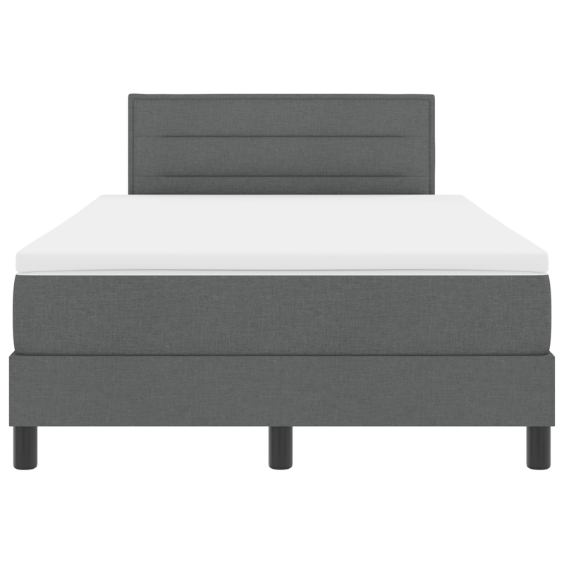 Casa si Gradina - Mobilier - Paturi si accesorii - Paturi - Pat Box Spring cu saltea & LED Gri inchis 120x200 cm Tesatura - Infinity.ro