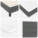 Casa si Gradina - Mobilier - Paturi si accesorii - Paturi - Pat Box Spring cu saltea & LED Gri inchis 120x200 cm Tesatura - Infinity.ro
