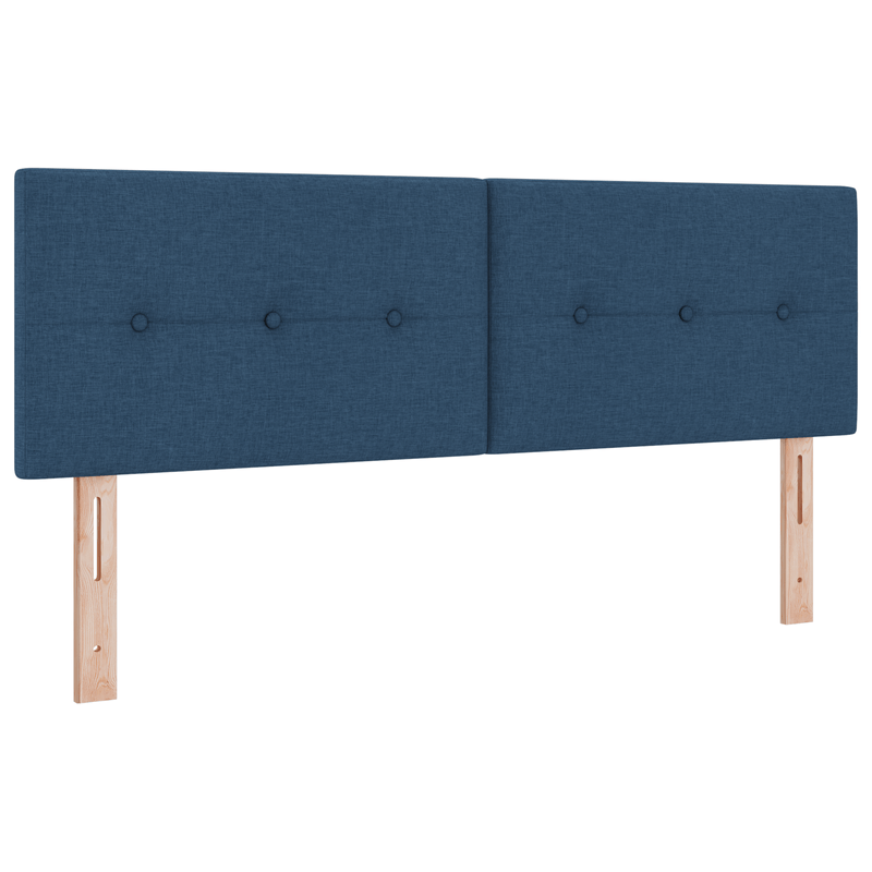 Casa si Gradina - Mobilier - Paturi si accesorii - Paturi - Pat cu arcuri cu saltea & LED albastru 140x190 cm tesatura - Infinity.ro