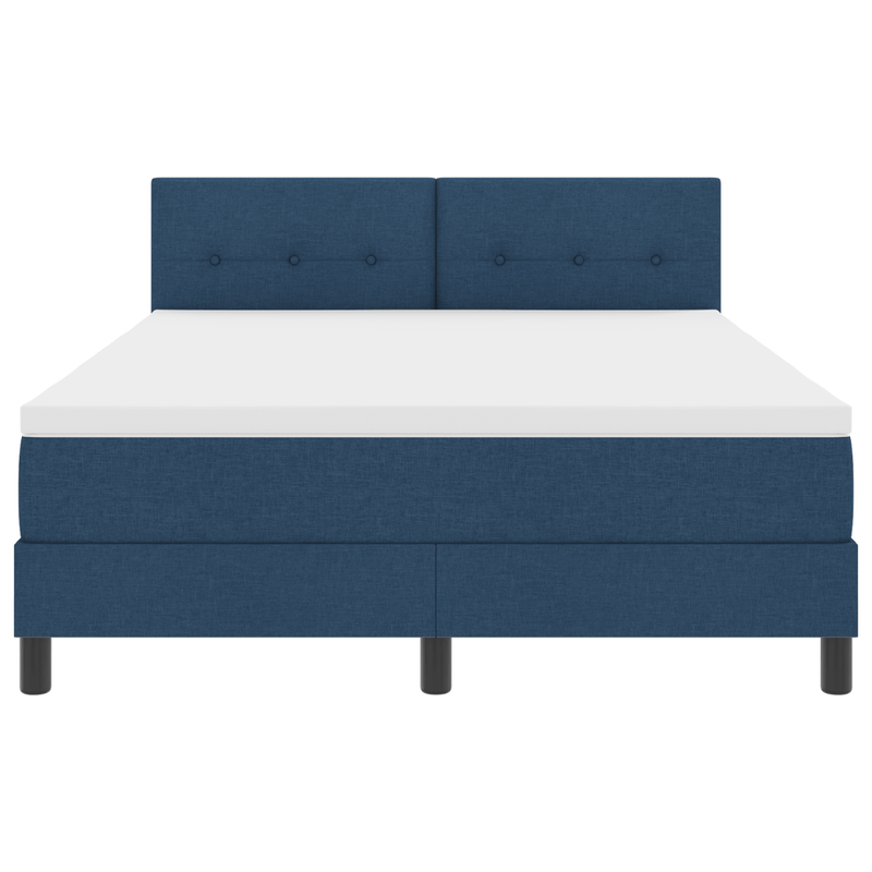 Casa si Gradina - Mobilier - Paturi si accesorii - Paturi - Pat cu arcuri cu saltea & LED albastru 140x190 cm tesatura - Infinity.ro
