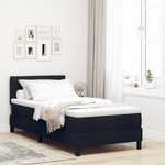 Casa si Gradina - Mobilier - Paturi si accesorii - Paturi - Pat cu arcuri boxa cu saltea si LED Negru 90x190 cm Fabricat - Infinity.ro