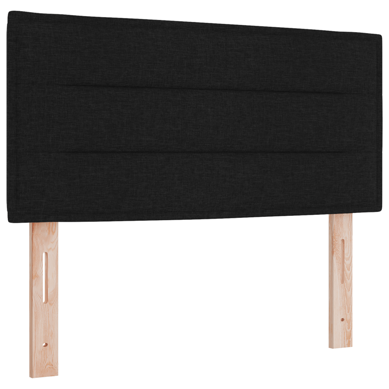 Casa si Gradina - Mobilier - Paturi si accesorii - Paturi - Pat cu arcuri boxa cu saltea si LED Negru 90x190 cm Fabricat - Infinity.ro