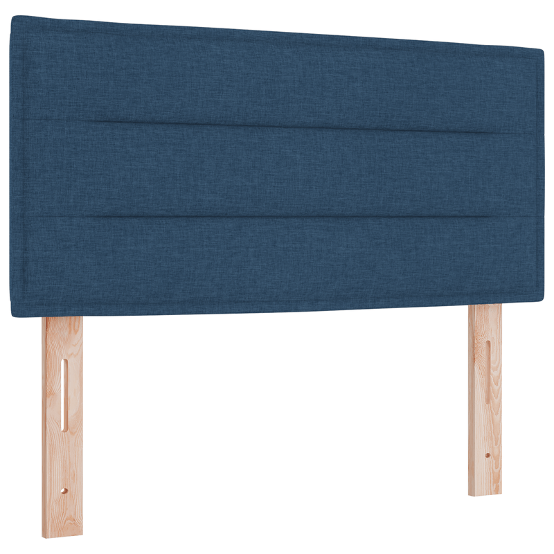 Casa si Gradina - Mobilier - Paturi si accesorii - Paturi - Pat cu arcuri si saltea & LED albastru 90x190 cm din tesatura - Infinity.ro