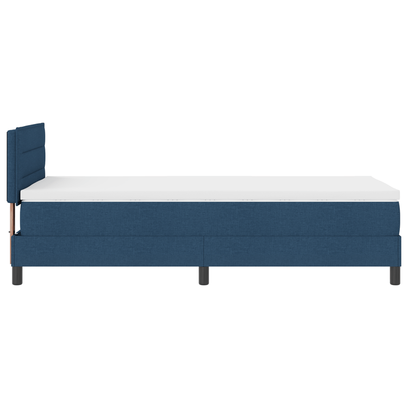 Casa si Gradina - Mobilier - Paturi si accesorii - Paturi - Pat cu arcuri si saltea & LED albastru 90x190 cm din tesatura - Infinity.ro