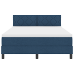 Casa si Gradina - Mobilier - Paturi si accesorii - Paturi - Pat Box Spring cu saltea & LED albastru 140x200 cm din tesatura - Infinity.ro