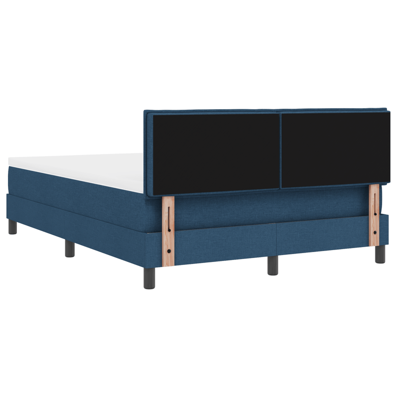 Casa si Gradina - Mobilier - Paturi si accesorii - Paturi - Pat Box Spring cu saltea & LED albastru 140x200 cm din tesatura - Infinity.ro