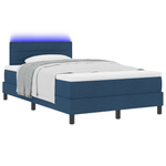 Casa si Gradina - Mobilier - Paturi si accesorii - Paturi - Pat Box Spring cu Saltea & LED Albastru 120x200 cm Fabric - Infinity.ro