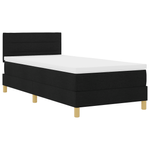 Casa si Gradina - Mobilier - Paturi si accesorii - Paturi - Pat cu arcuri cu saltea & LED negru 100x200 cm tesatura - Infinity.ro