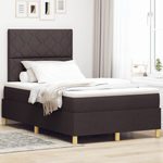 Casa si Gradina - Mobilier - Paturi si accesorii - Paturi - Pat Box Spring cu Saltea & LED Maro Intunecat 120x190 cm Fabric - Infinity.ro