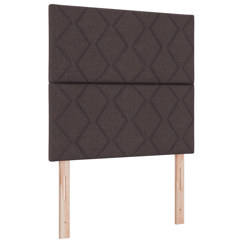Casa si Gradina - Mobilier - Paturi si accesorii - Paturi - Pat Box Spring cu Saltea & LED Maro Intunecat 120x190 cm Fabric - Infinity.ro