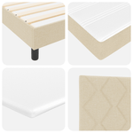 Casa si Gradina - Mobilier - Paturi si accesorii - Paturi - Pat cu arcuri cu saltea & LED crem 90x200 cm tesatura - Infinity.ro