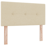 Casa si Gradina - Mobilier - Paturi si accesorii - Paturi - Pat Box Spring cu Saltea & LED Crem 90x190 cm Material Textil - Infinity.ro