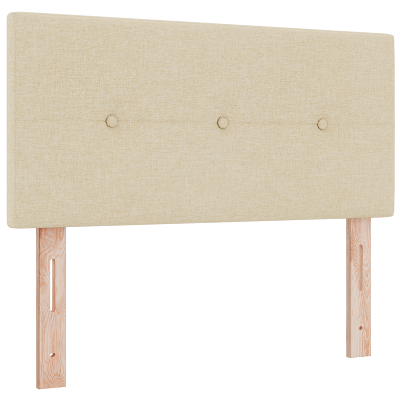 Casa si Gradina - Mobilier - Paturi si accesorii - Paturi - Pat Box Spring cu Saltea & LED Crem 90x190 cm Material Textil - Infinity.ro