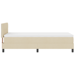Casa si Gradina - Mobilier - Paturi si accesorii - Paturi - Pat Box Spring cu Saltea & LED Crem 90x190 cm Material Textil - Infinity.ro