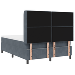 Casa si Gradina - Mobilier - Paturi si accesorii - Paturi - Pat box spring cu saltea, gri inchis, 140x200 cm, catifea - Infinity.ro