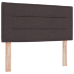 Casa si Gradina - Mobilier - Paturi si accesorii - Paturi - Pat cu arcuri si saltea & LED maro inchis 100x200 cm tesatura - Infinity.ro