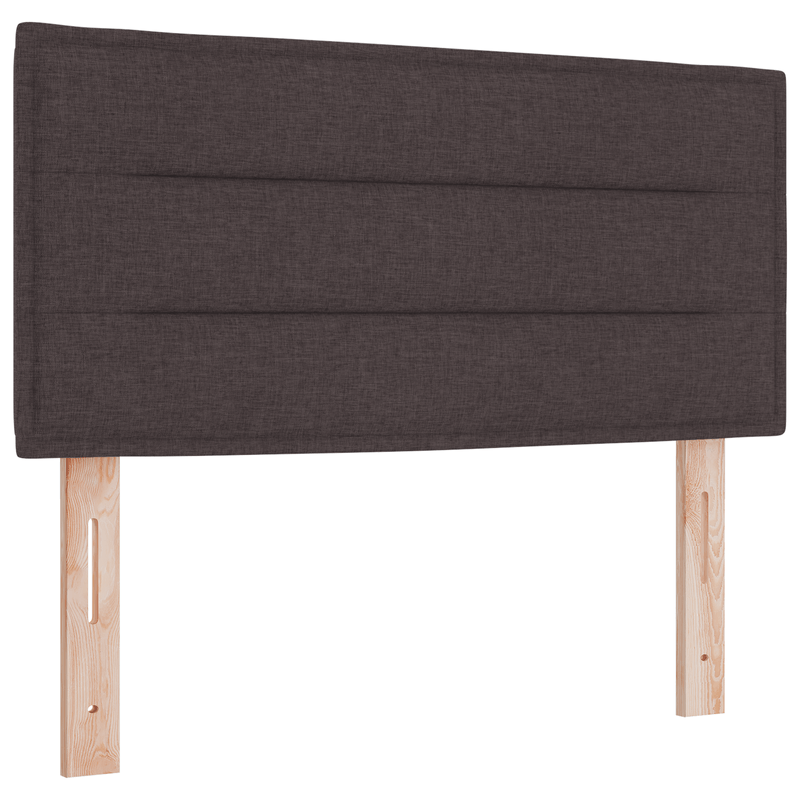 Casa si Gradina - Mobilier - Paturi si accesorii - Paturi - Pat cu arcuri si saltea & LED maro inchis 100x200 cm tesatura - Infinity.ro