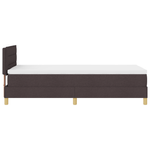Casa si Gradina - Mobilier - Paturi si accesorii - Paturi - Pat cu arcuri si saltea & LED maro inchis 100x200 cm tesatura - Infinity.ro