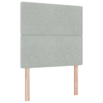 Casa si Gradina - Mobilier - Paturi si accesorii - Paturi - Pat box spring cu saltea & LED, gri deschis, 120x200 cm catifea - Infinity.ro