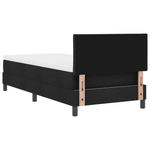 Casa si Gradina - Mobilier - Paturi si accesorii - Paturi - Pat box spring cu saltea si LED Negru 100x200 cm Tesatura - Infinity.ro