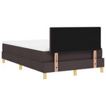 Casa si Gradina - Mobilier - Paturi si accesorii - Paturi - Pat cu Arcuri si Saltea & LED Maro Inchis 120x200 cm Tesatura - Infinity.ro