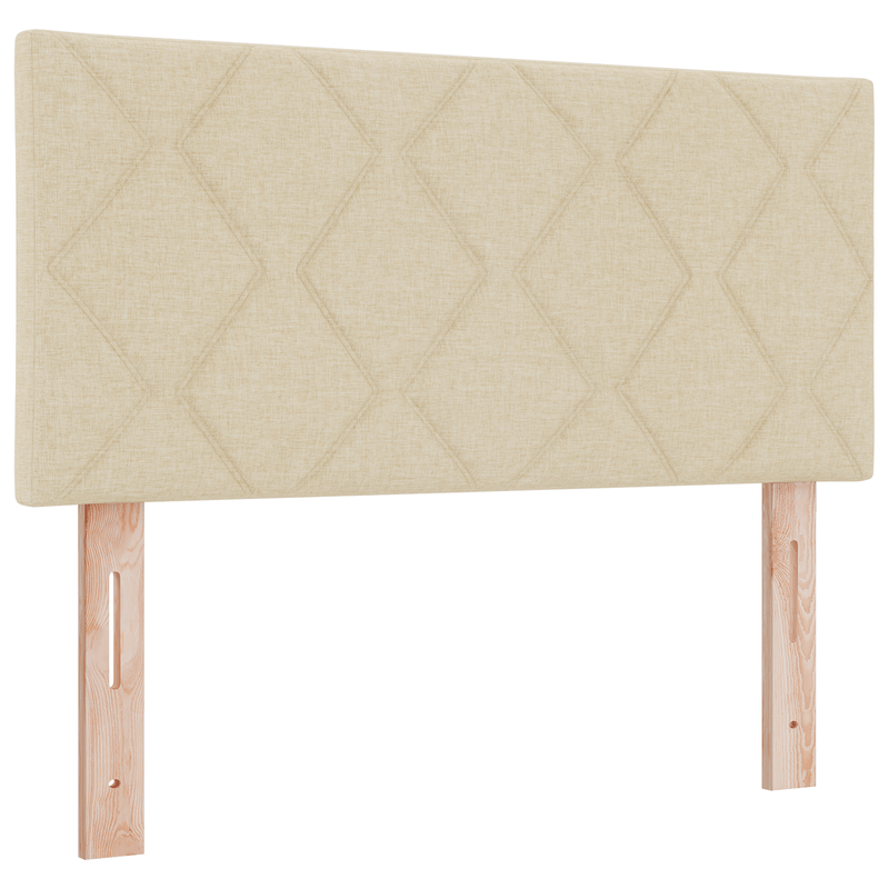Casa si Gradina - Mobilier - Paturi si accesorii - Paturi - Pat cu Arcuri cu Saltea & LED Crem 90x190 cm Tesatura - Infinity.ro