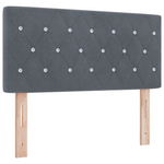 Casa si Gradina - Mobilier - Paturi si accesorii - Paturi - Pat box spring cu saltea & LED, gri inchis, 90x200 cm, catifea - Infinity.ro