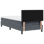 Casa si Gradina - Mobilier - Paturi si accesorii - Paturi - Pat box spring cu saltea & LED, gri inchis, 90x200 cm, catifea - Infinity.ro